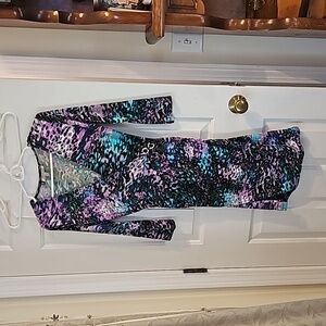 JENNIFER LOPEZ Dress XS, purple and blue animal print